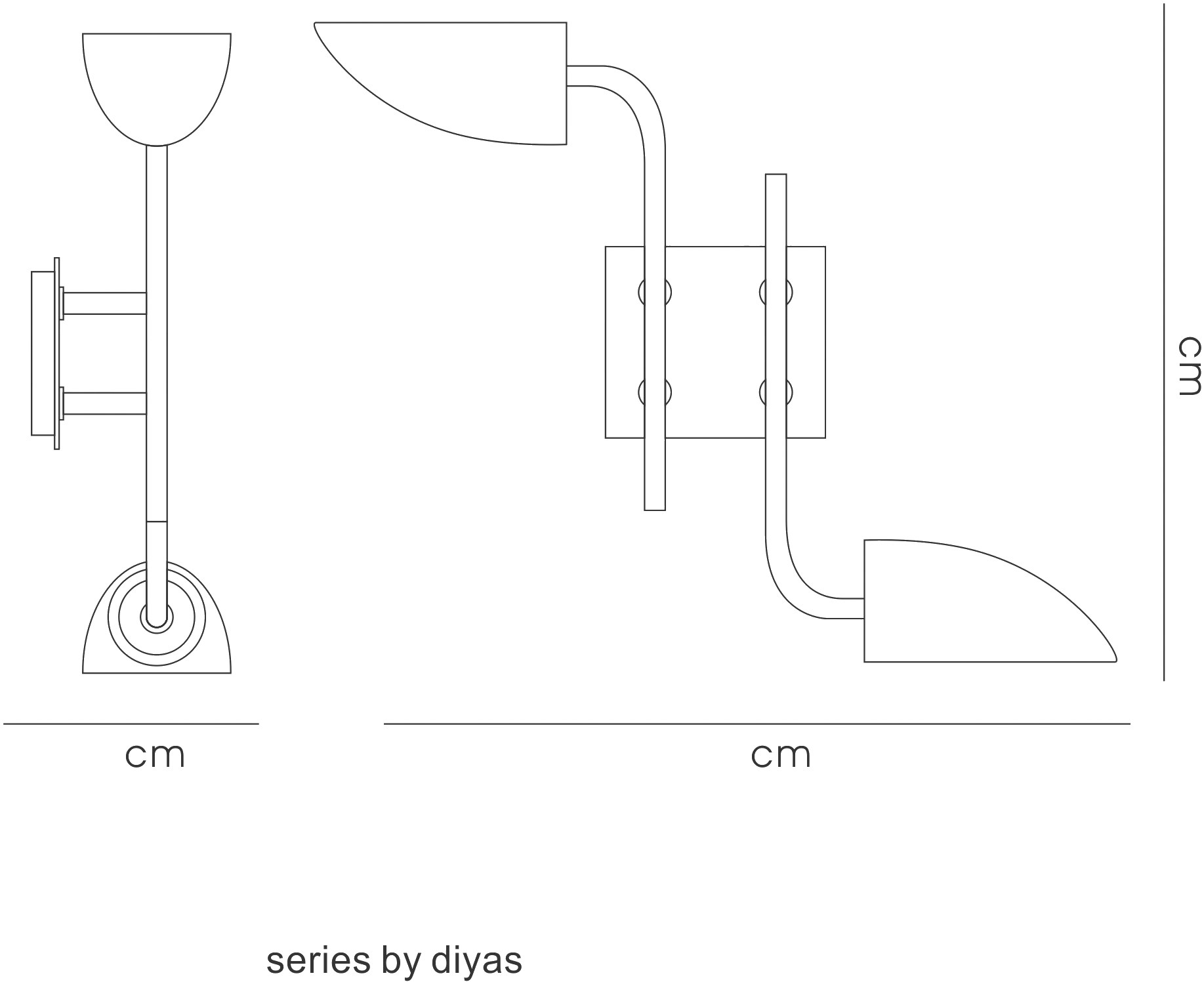 Udine Wall Lights Diyas Armed Wall Lights